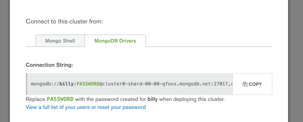 Find the Hostnames From the MongoDB Atlas UI