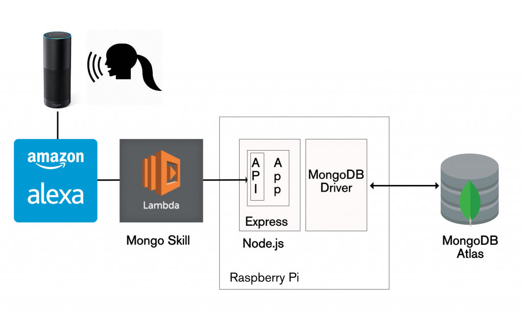 Architecture for Amazon Alexa reading data from MongoDB Atlas